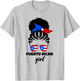 Afro Puerto Rican Girl African American Puerto Rico PR Flag T-Shirt - T-Shirt | Ash