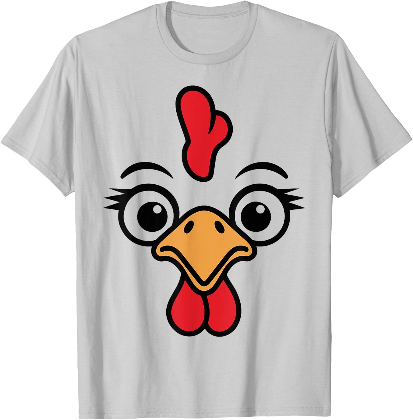 Chicken Face T-Shirt - T-Shirt | Ash