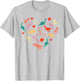 Pediatric Nurse Heart Colorful Cute Dinosaur Physical Peds T-Shirt - T-Shirt | Ash