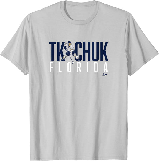 Matthew Tkachuk: Letter Star - Florida Hockey T-Shirt - T-Shirt | Ash