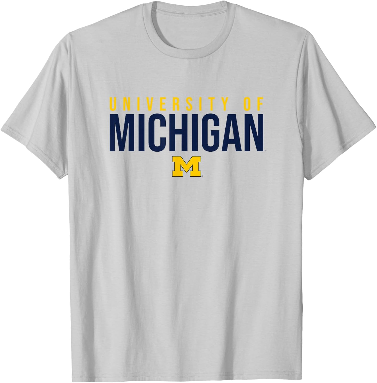 University of Michigan Wolverines Stacked T-Shirt - T-Shirt | Ash