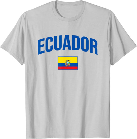Ecuador - Flag of Ecuador - Throwback Design - Classic T-Shirt - T-Shirt | Ash