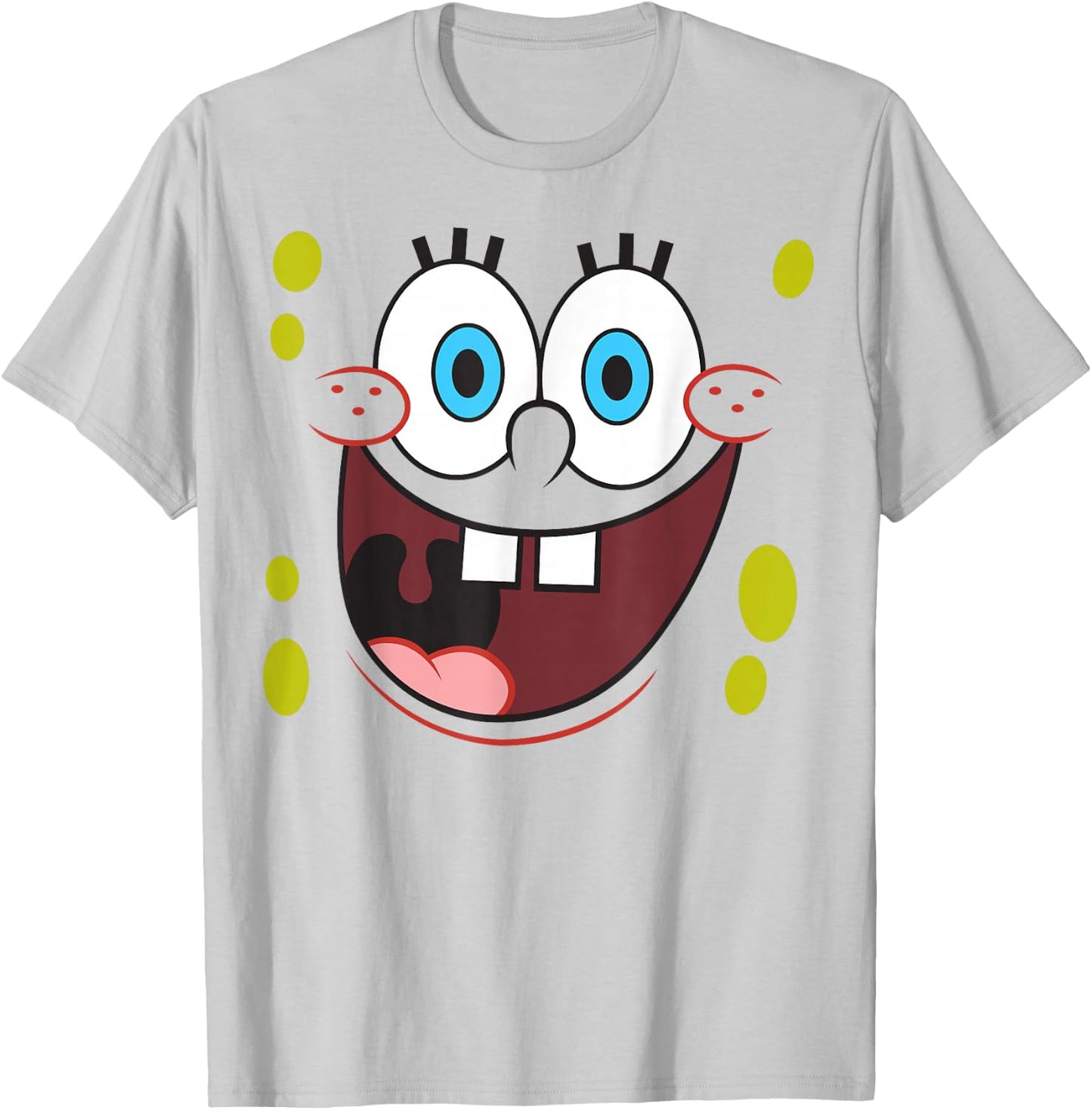Spongebob Schwammkopf mit leuchtenden Augen und lächelndem Gesicht T-Shirt - T-Shirt | Ash