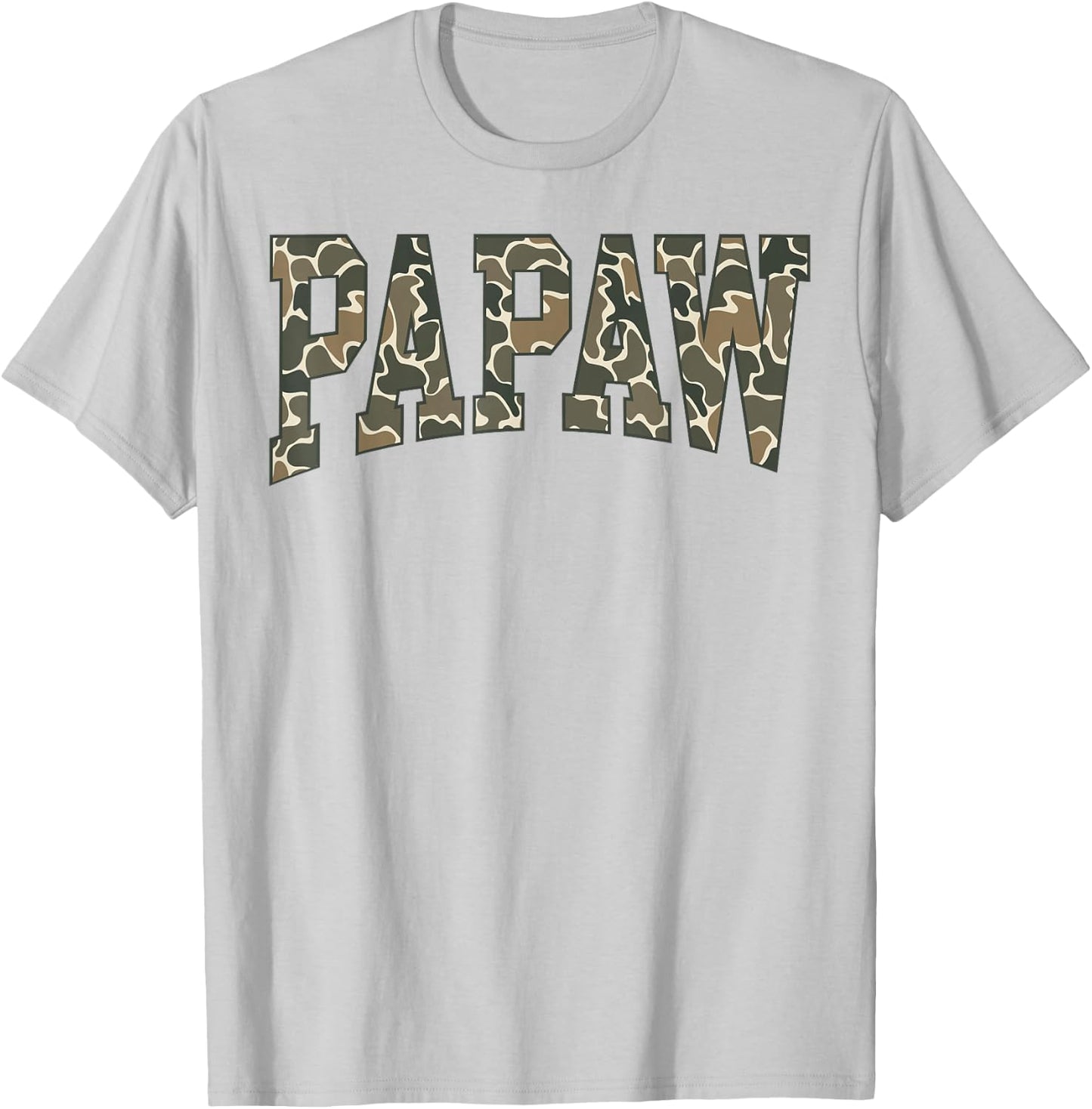Papaw Camo Camouflage Father's Day Grandfather T-Shirt - T-Shirt | Ash