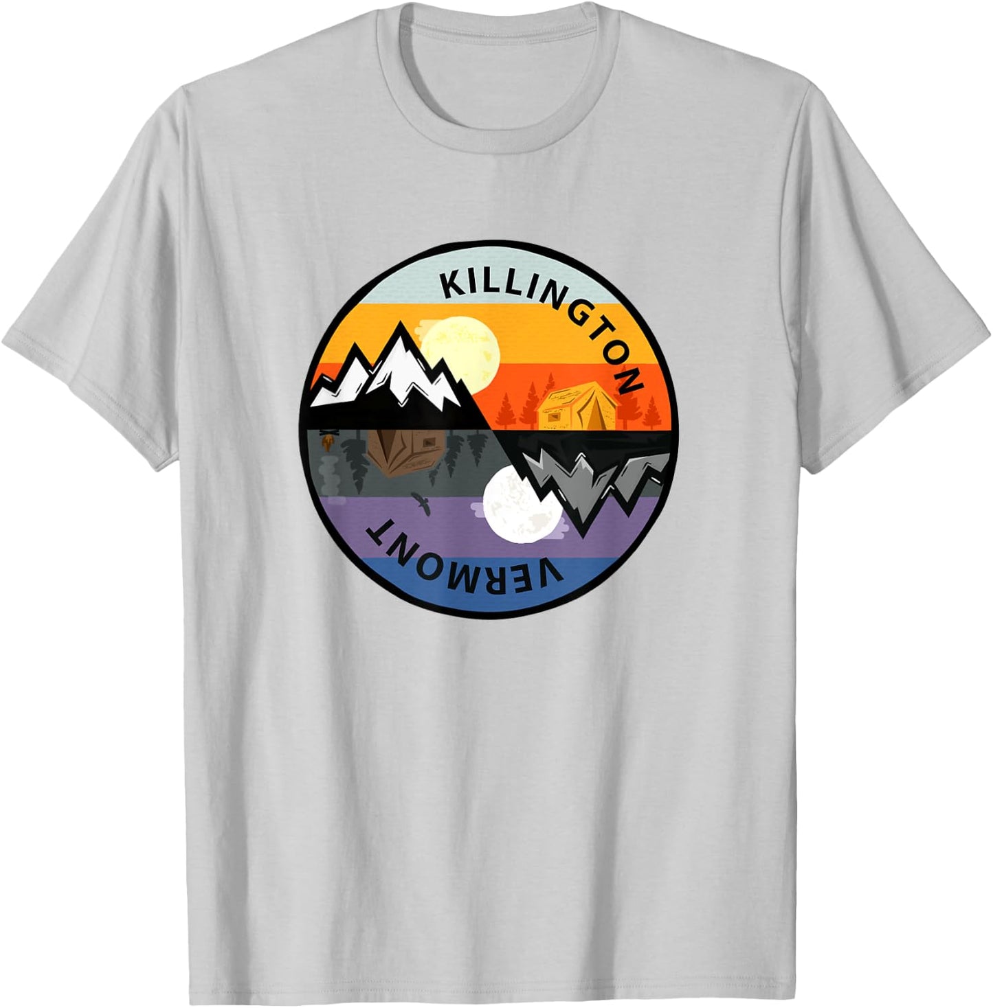 Retro Vintage Killington, Vermont Souvenir T-Shirt - T-Shirt | Ash