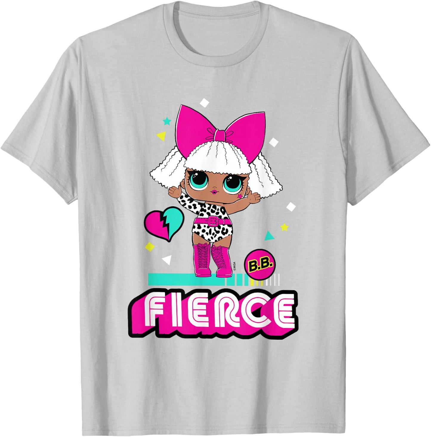 LOL Surprise Cute Diva Doll Fierce Retro Big Chest Portrait T-Shirt - T-Shirt | Ash