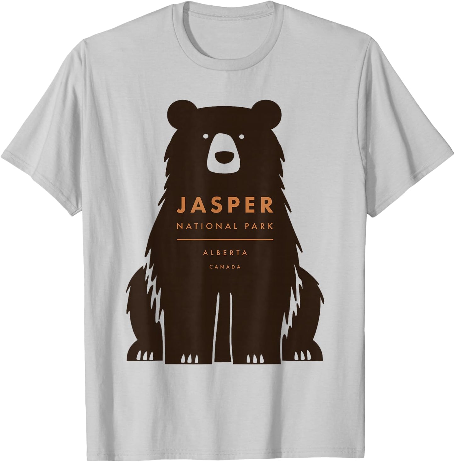 Jasper National Park Alberta Canada Retro Vintage Bear T-Shirt - T-Shirt | Ash