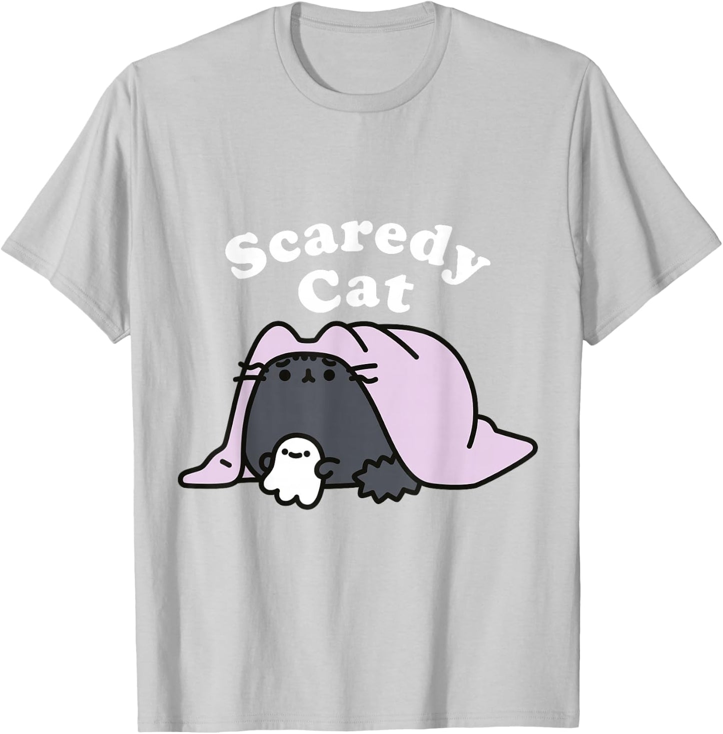 Pusheen Scaredy Katzen T-Shirt - T-Shirt | Ash