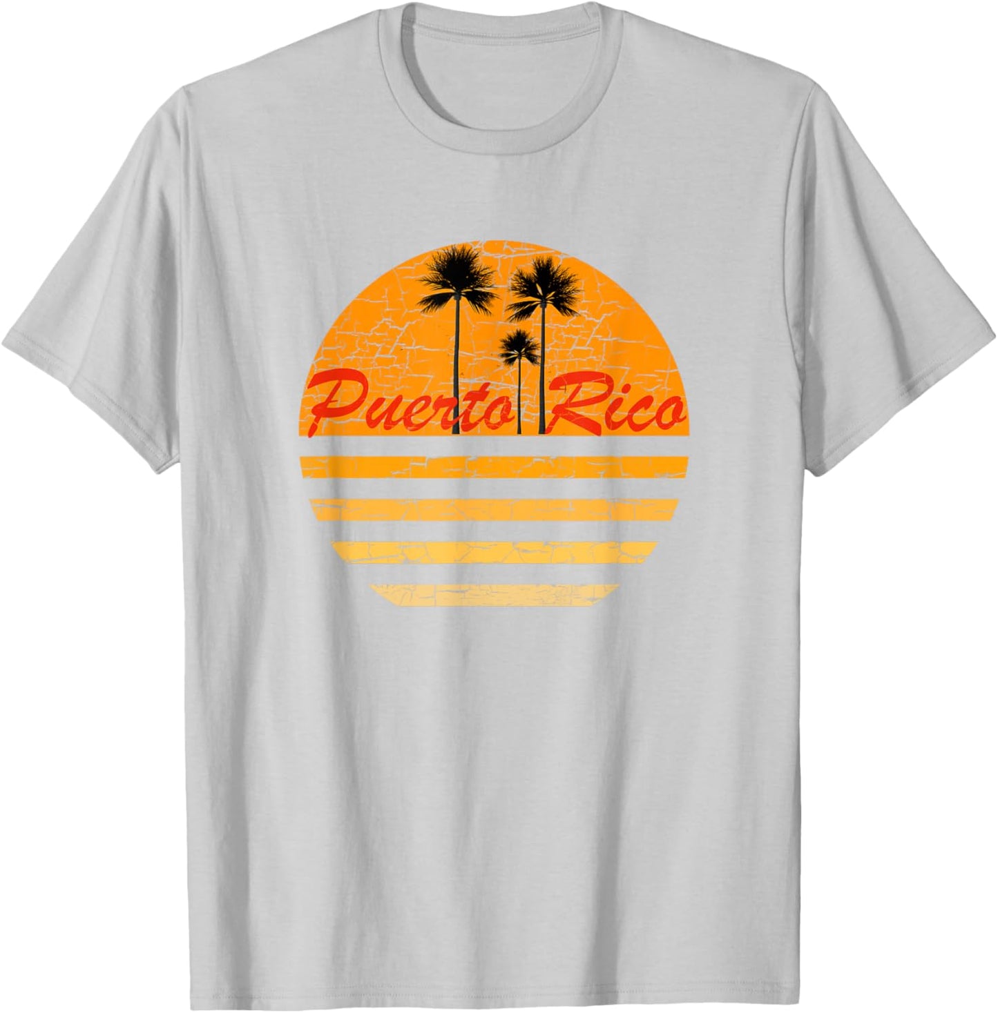 Puerto Rico Vintage Retro 70s Throwback Surf T-Shirt - T-Shirt | Ash