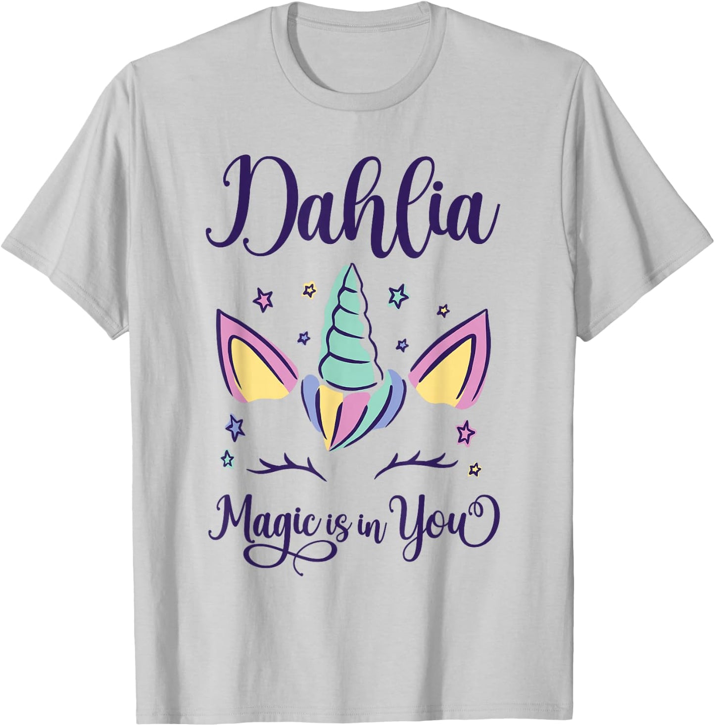 First Name Dahlia Personalized I Love Dahlia T-Shirt - T-Shirt | Ash