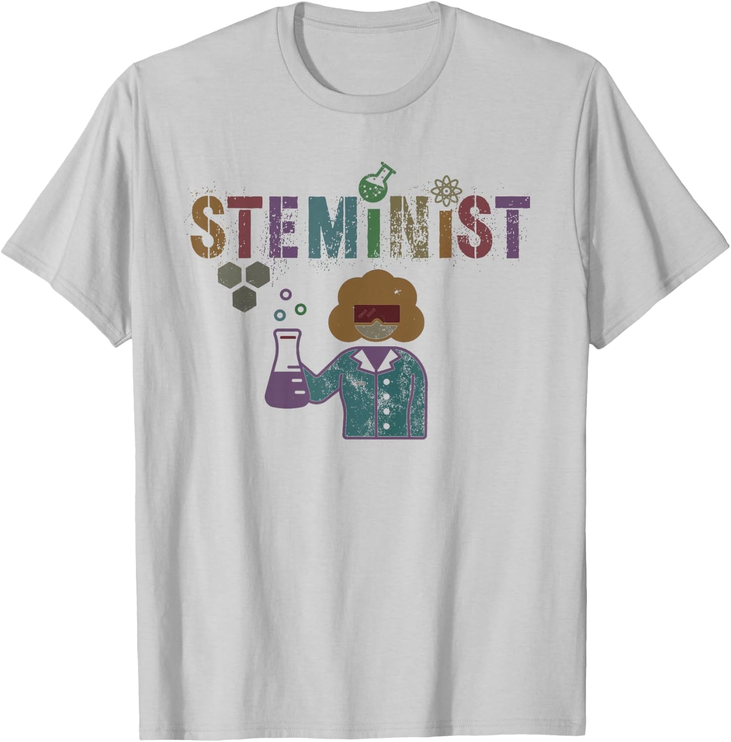 Funny STEMINIST Science STEM Women In Engineering Squad T-Shirt - T-Shirt | Ash