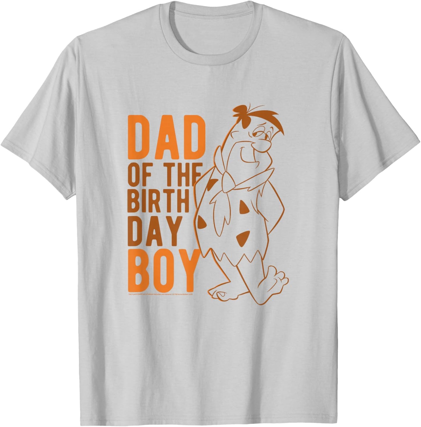 The Flintstones Fred Flintstone Dad Of The Birthday Boy T-Shirt - T-Shirt | Ash