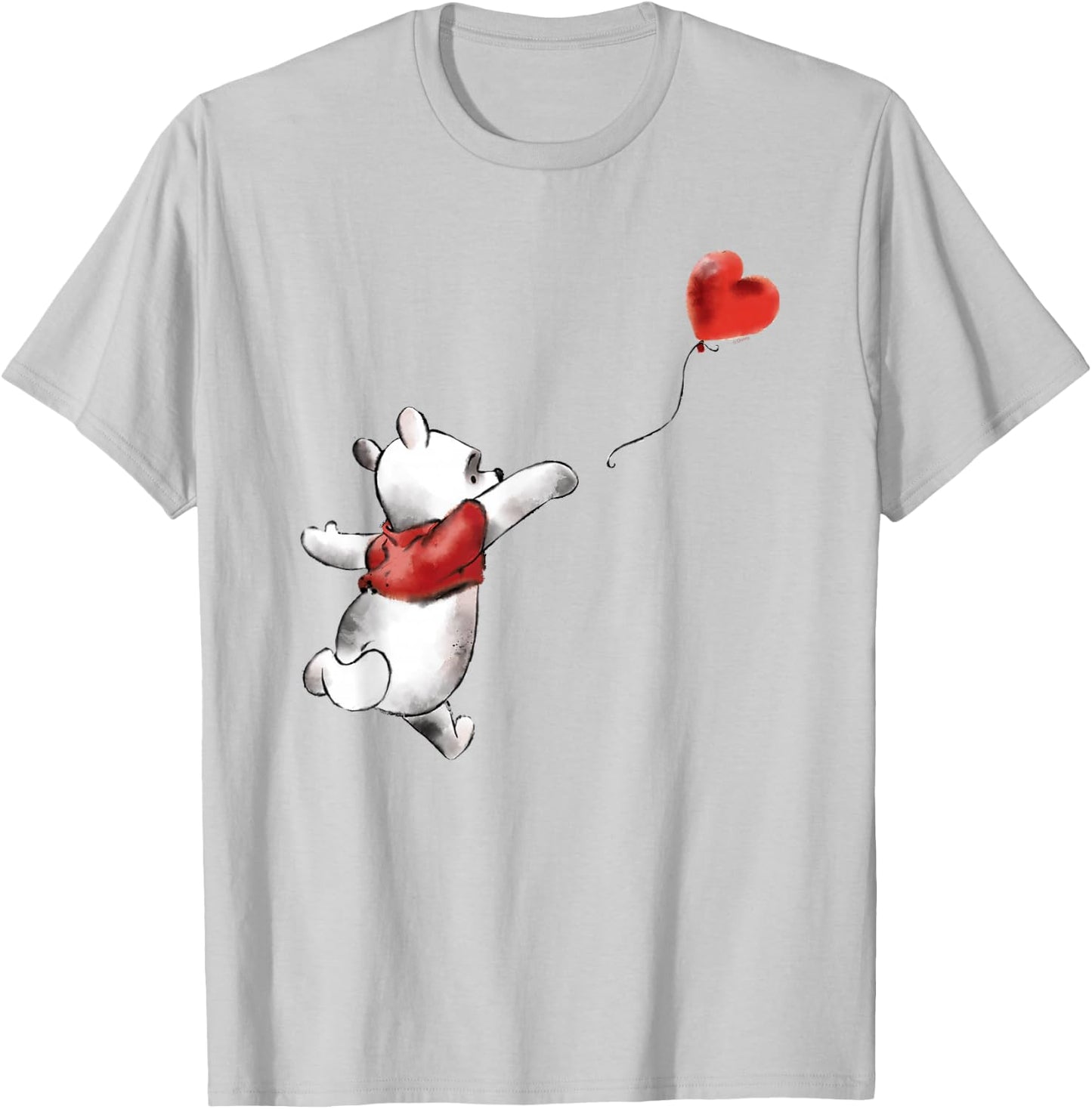 Winnie The Pooh Balloon , White T-Shirt - T-Shirt | Ash