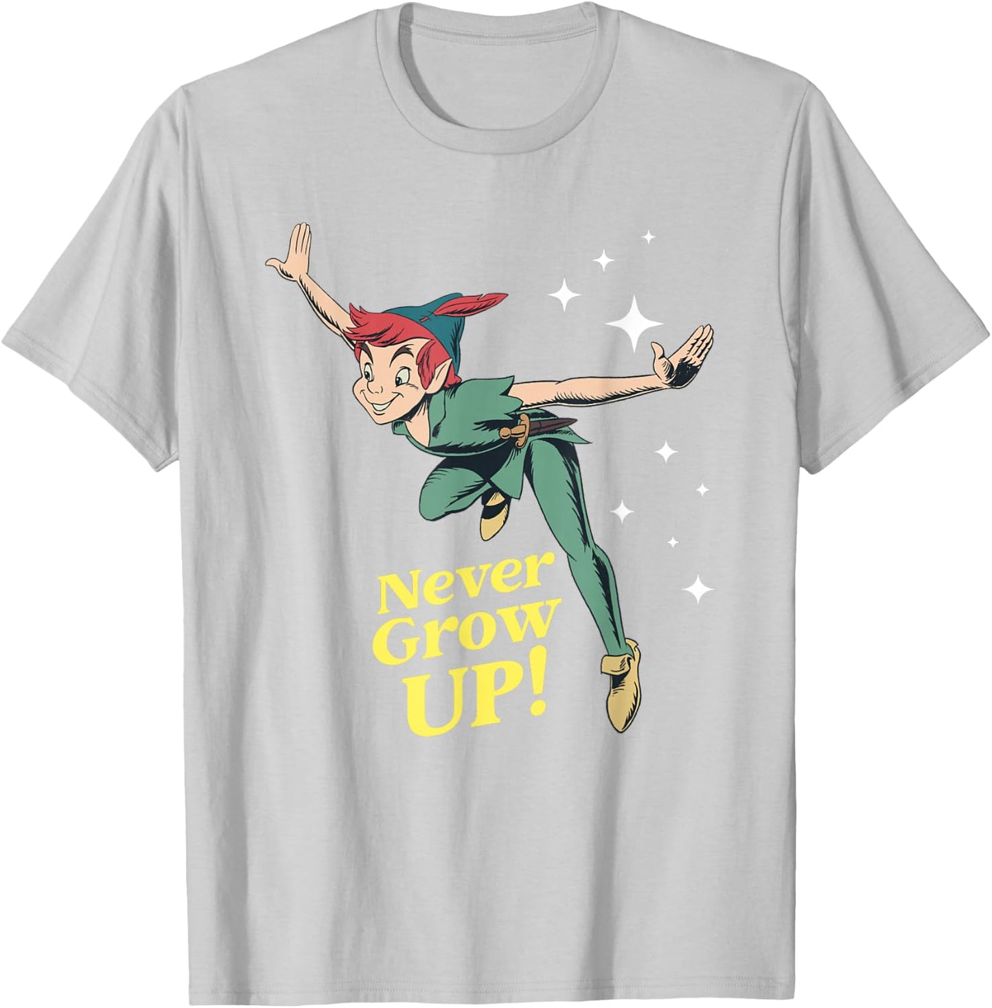 Peter Pan Never Grow Up! T-Shirt - T-Shirt | Ash