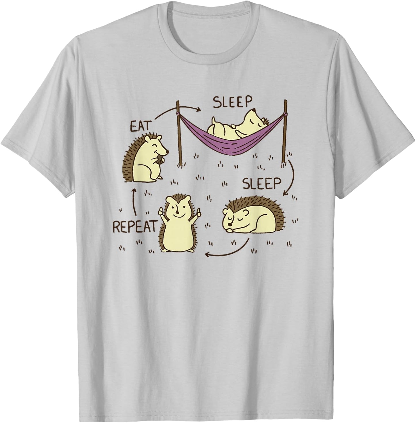 Hedgehog cute Hedgehogs T-Shirt - T-Shirt | Ash