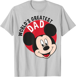 Disney Mickey Mouse: The World's Best Dad for Father's Day T-Shirt - T-Shirt | Ash