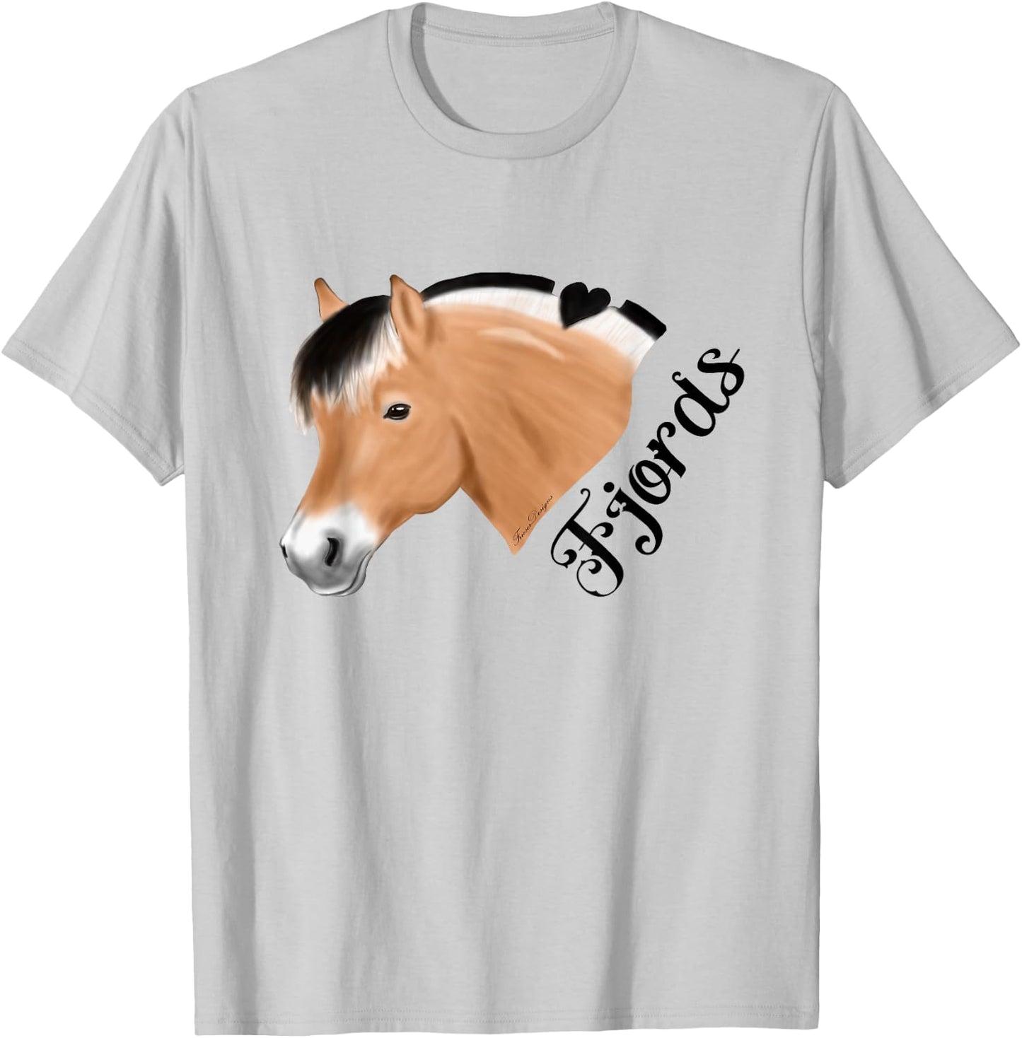 Norwegian Fjord Horse Fjords Light Rider , White, s T-Shirt - T-Shirt | Ash