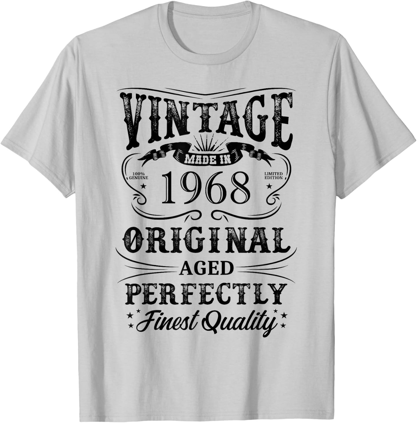 1968 Vintage To Perfection Matured Vintage Made In 1968 , gray T-Shirt - T-Shirt | Ash