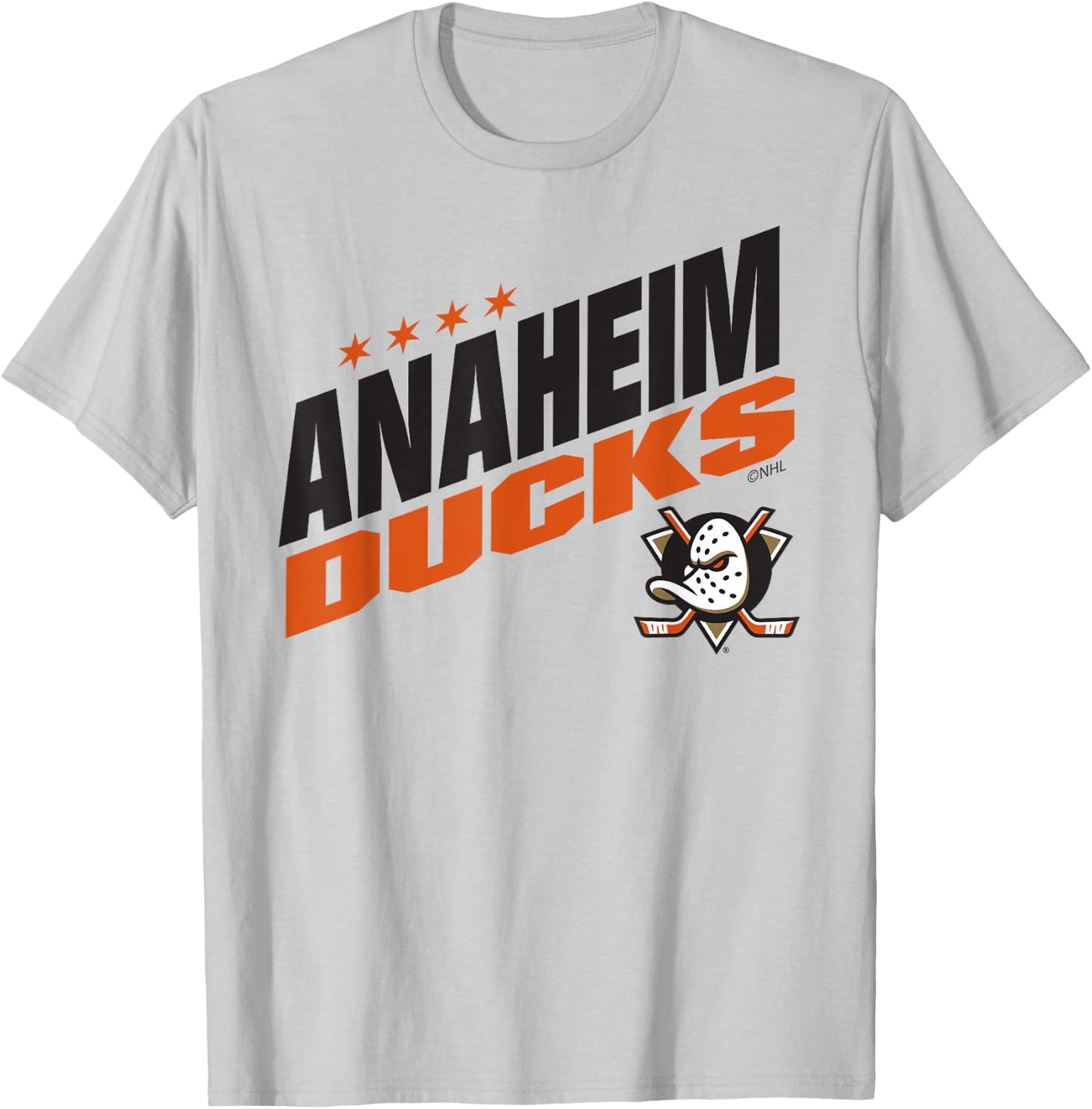 Anaheim Ducks Fuel Officially Licensed Grey Modern NHL Team Logo T-Shirt - T-Shirt | Ash
