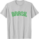Brasil Souvenirs Brazil Yellow Gifts Brazilian Fans Retro T-Shirt - T-Shirt | Ash