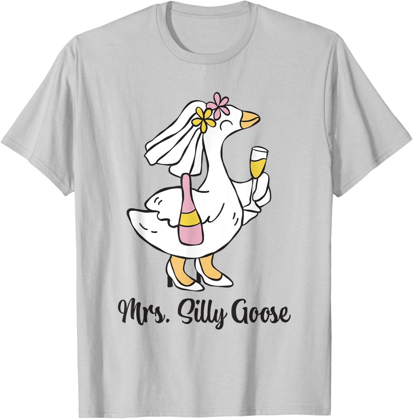 Mr And Mrs Silly Goose T-Shirt - T-Shirt | Ash