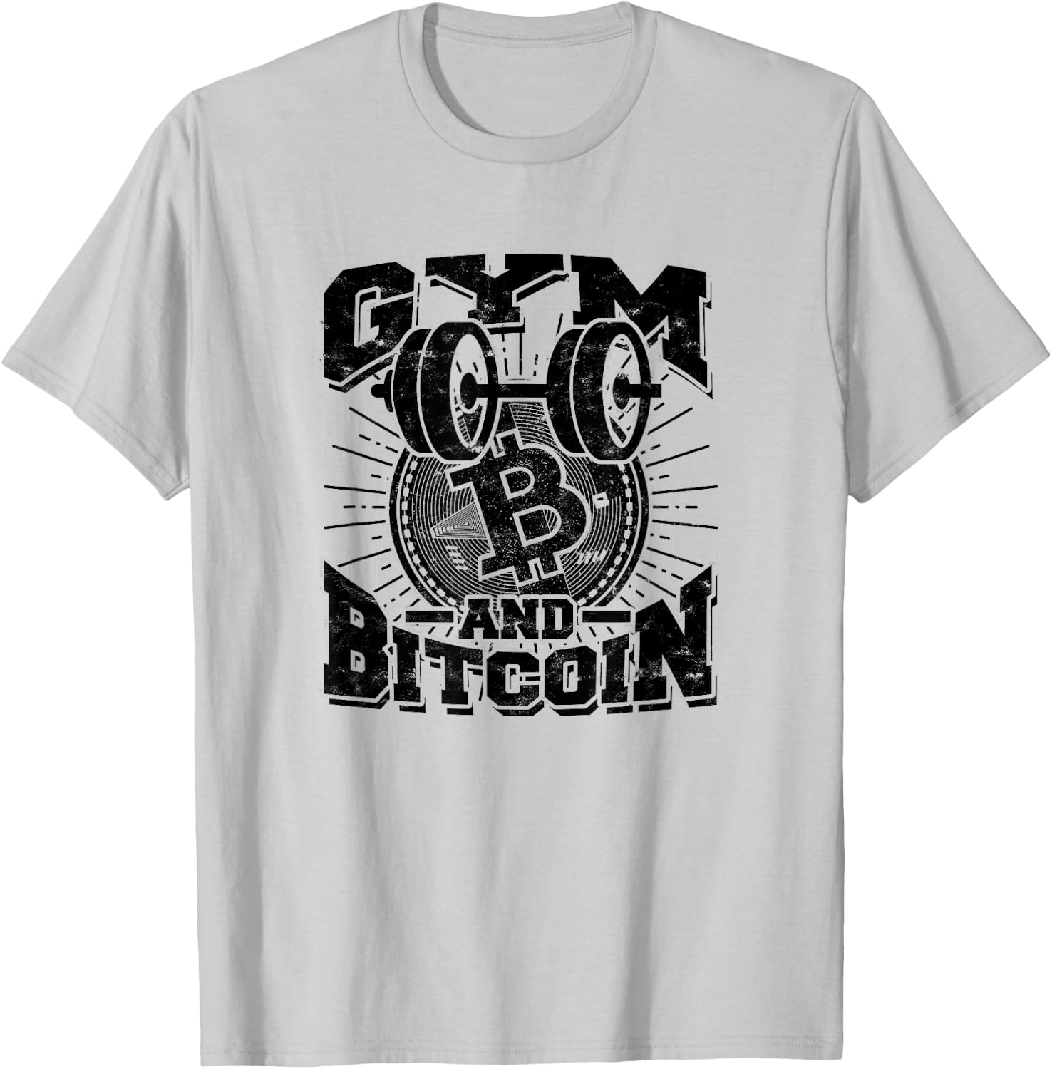 Gym and bitcoin – Btc, Crypto, blockchain trading T-Shirt - T-Shirt | Ash