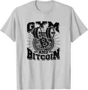 Gym and bitcoin – Btc, Crypto, blockchain trading T-Shirt - T-Shirt | Ash
