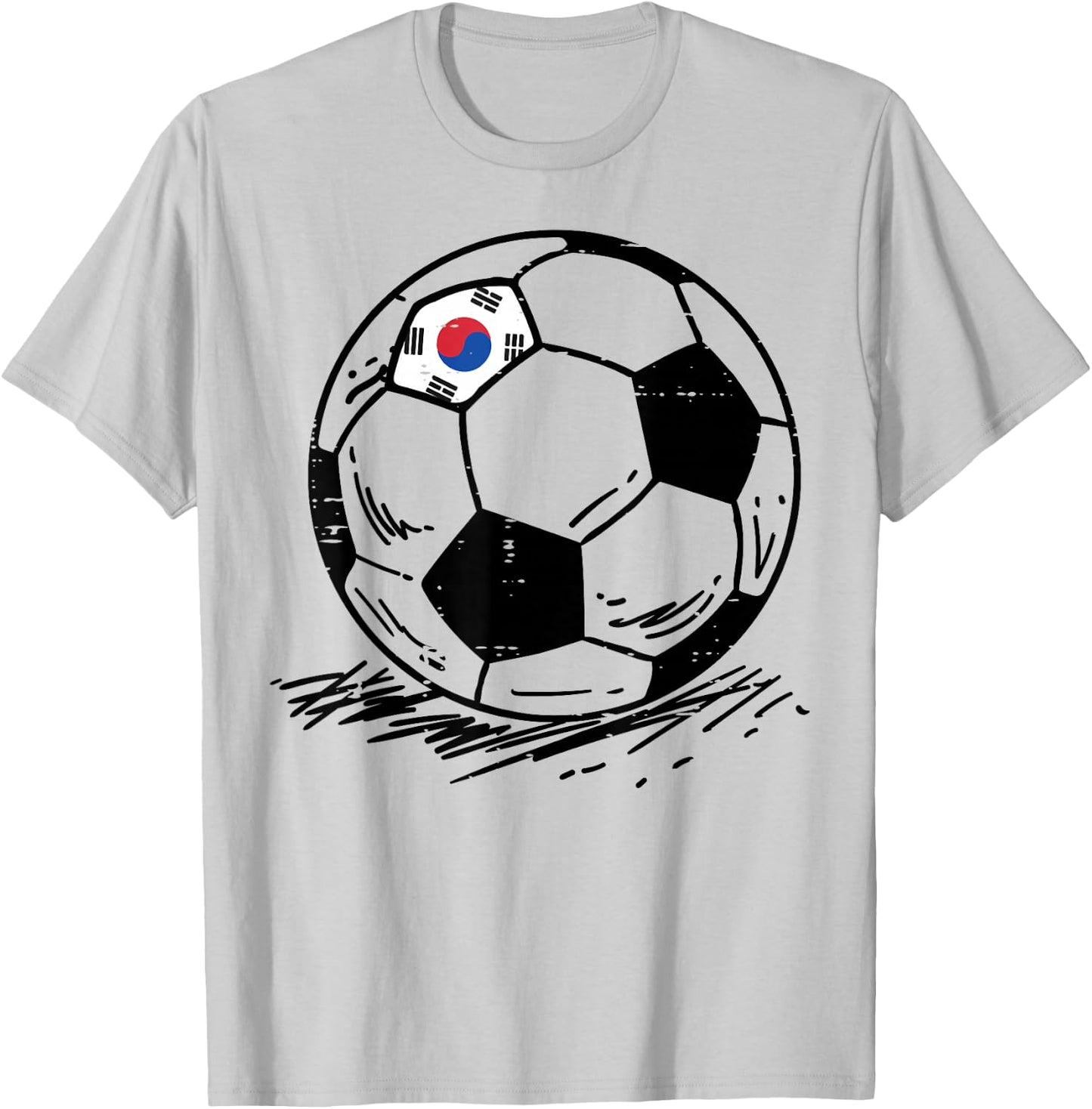 South Korea Flag Soccer Ball Football Fan Men Women Kids T-Shirt - T-Shirt | Ash