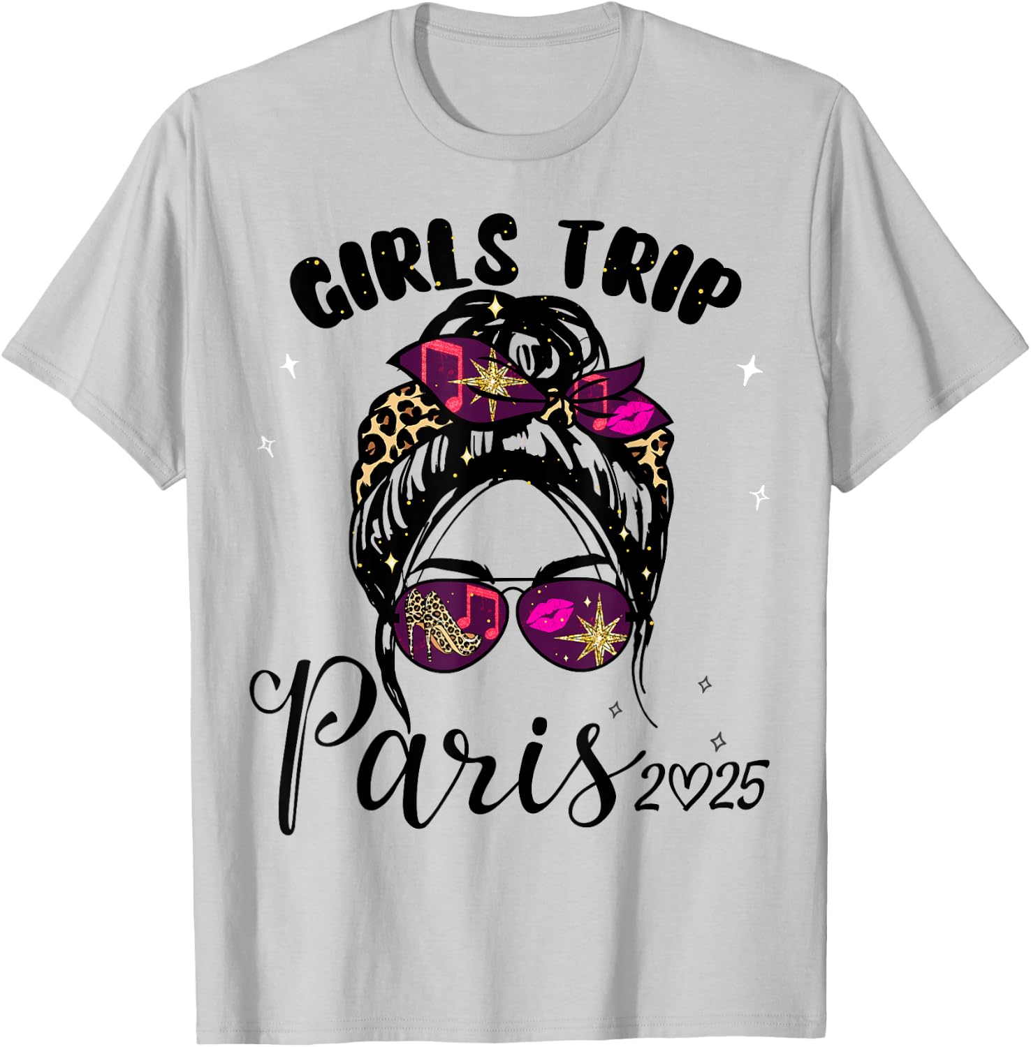 Girls Trip Paris 2025 Shirts Weekend Birthday Squad T-Shirt - T-Shirt | Ash