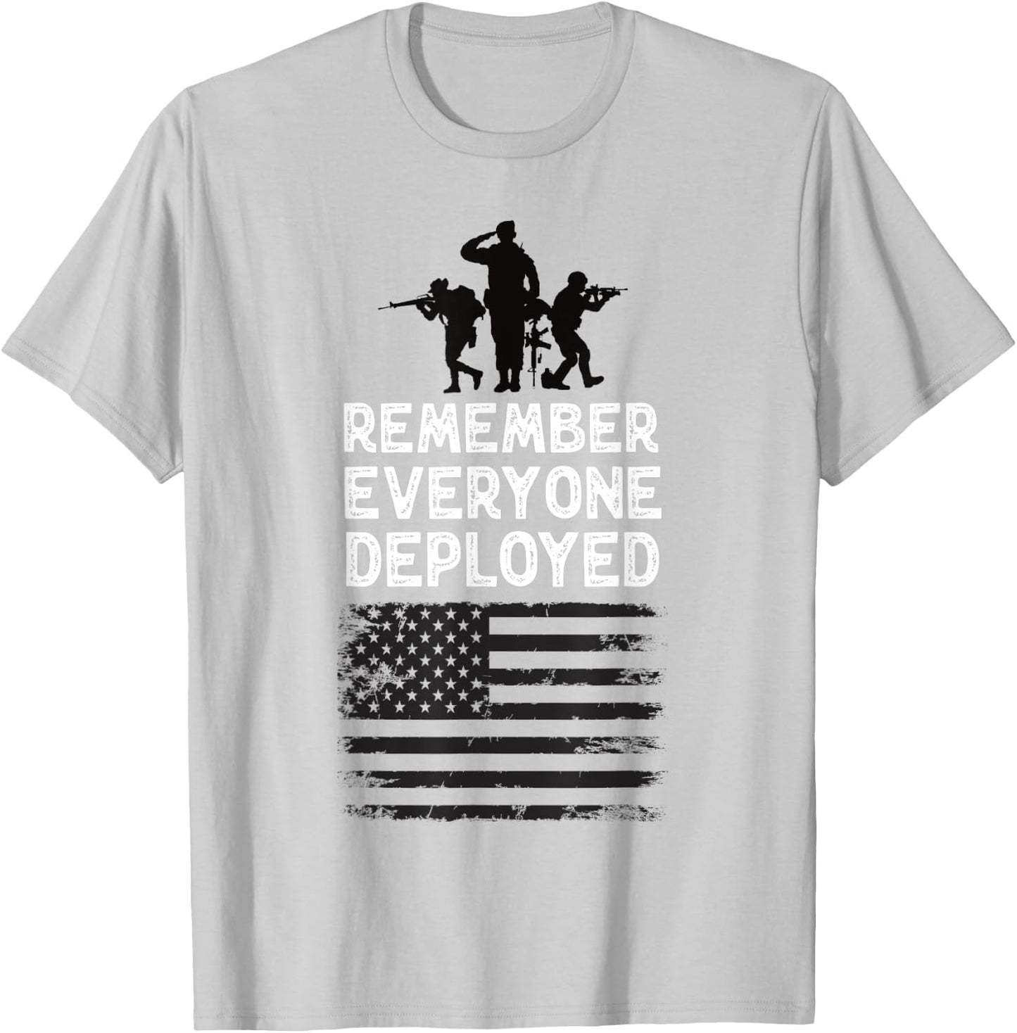 Remember Everyone Deployed Red Friday Military Support US T-Shirt - T-Shirt | Ash