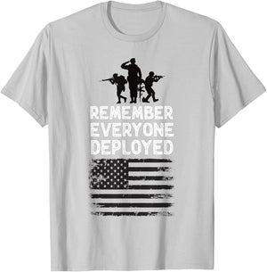Remember Everyone Deployed Red Friday Military Support US T-Shirt - T-Shirt | Ash