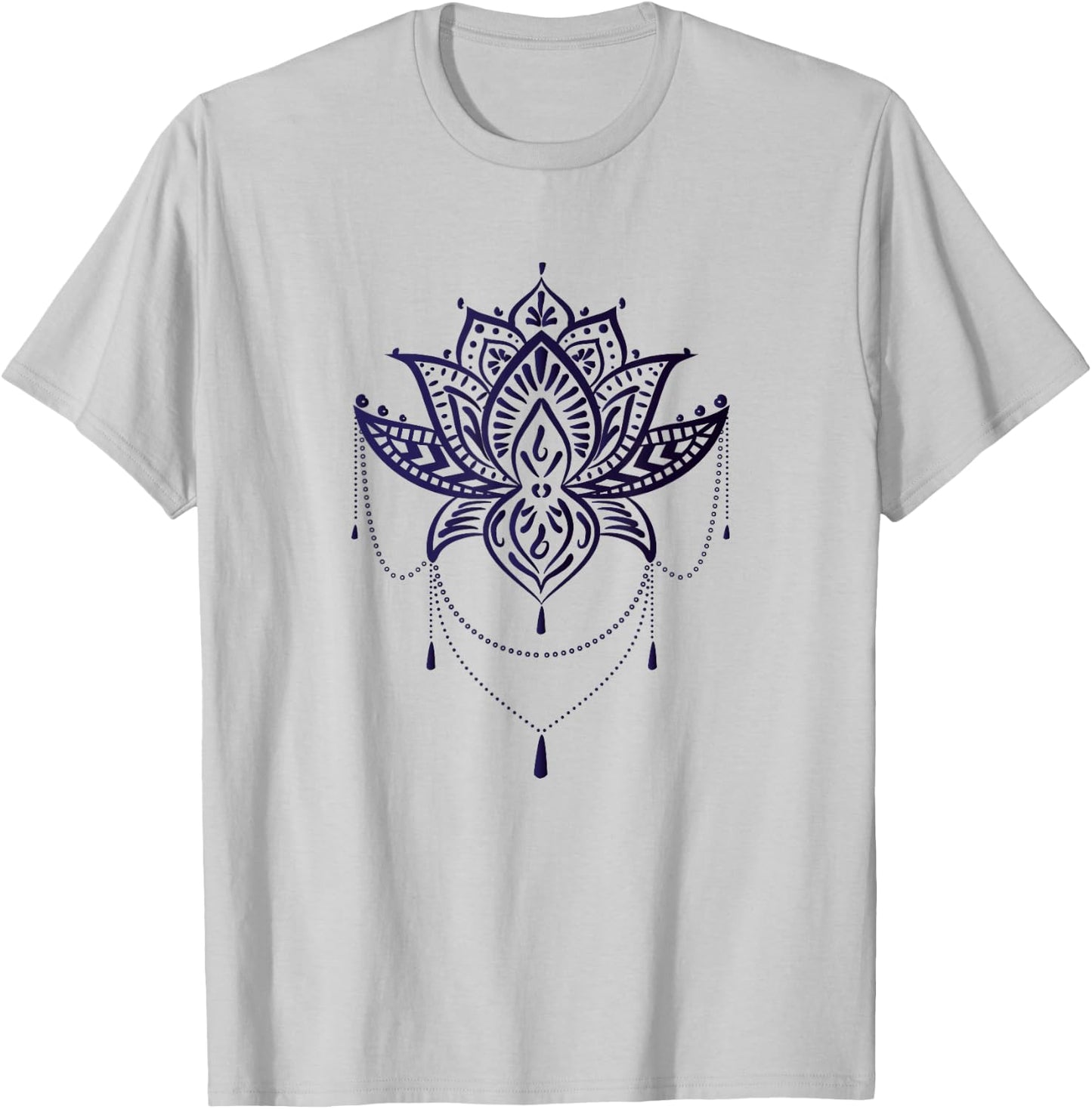 Lotus Flower Mandala T-Shirt - T-Shirt | Ash