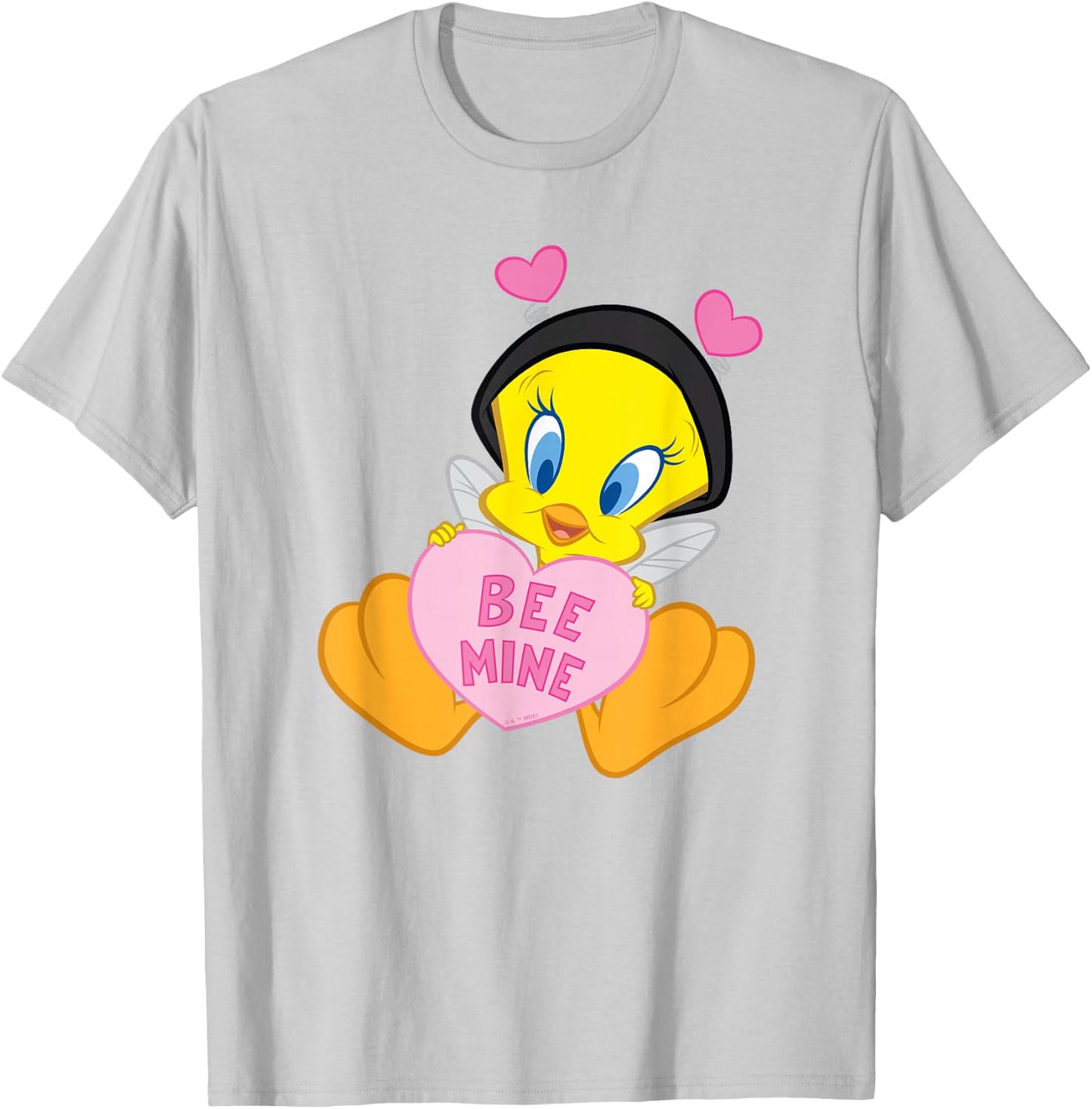 Looney Tunes Valentine's Day Tweety Bee Mine T-Shirt - T-Shirt | Ash