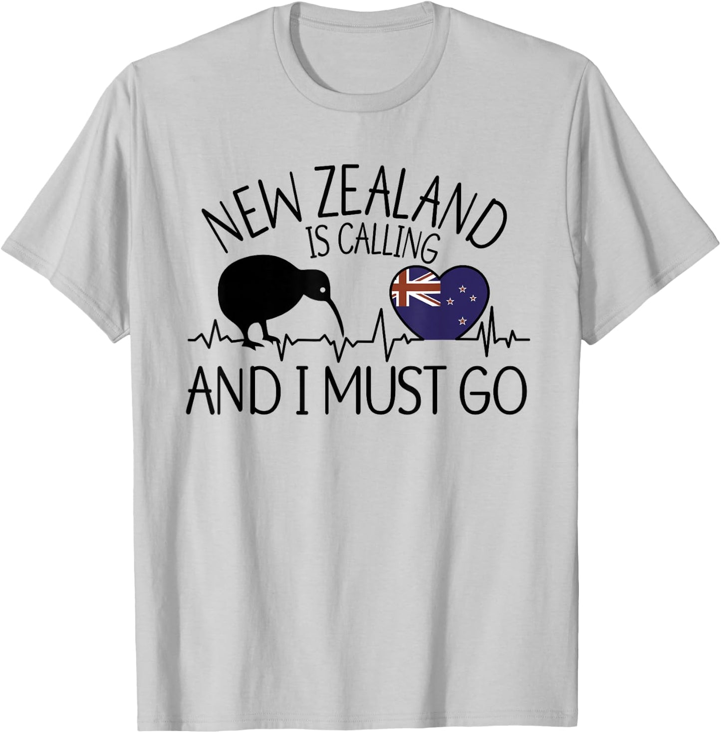 New Zealand Ruft und ich muss los - Funny New Zealand T-Shirt - T-Shirt | Ash