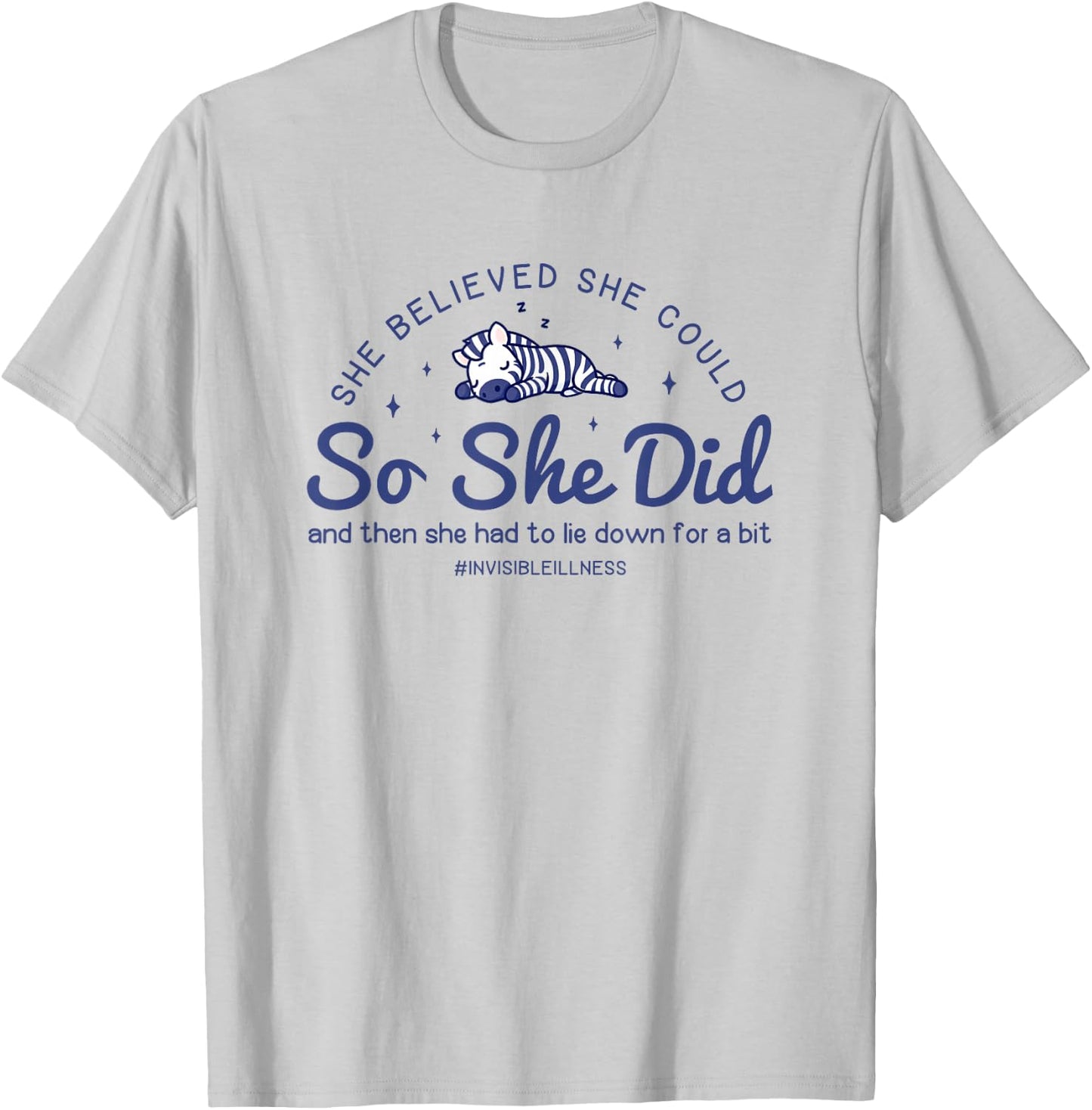 Rare Disease Awareness Warrior She Believed She Could T-Shirt - T-Shirt | Ash
