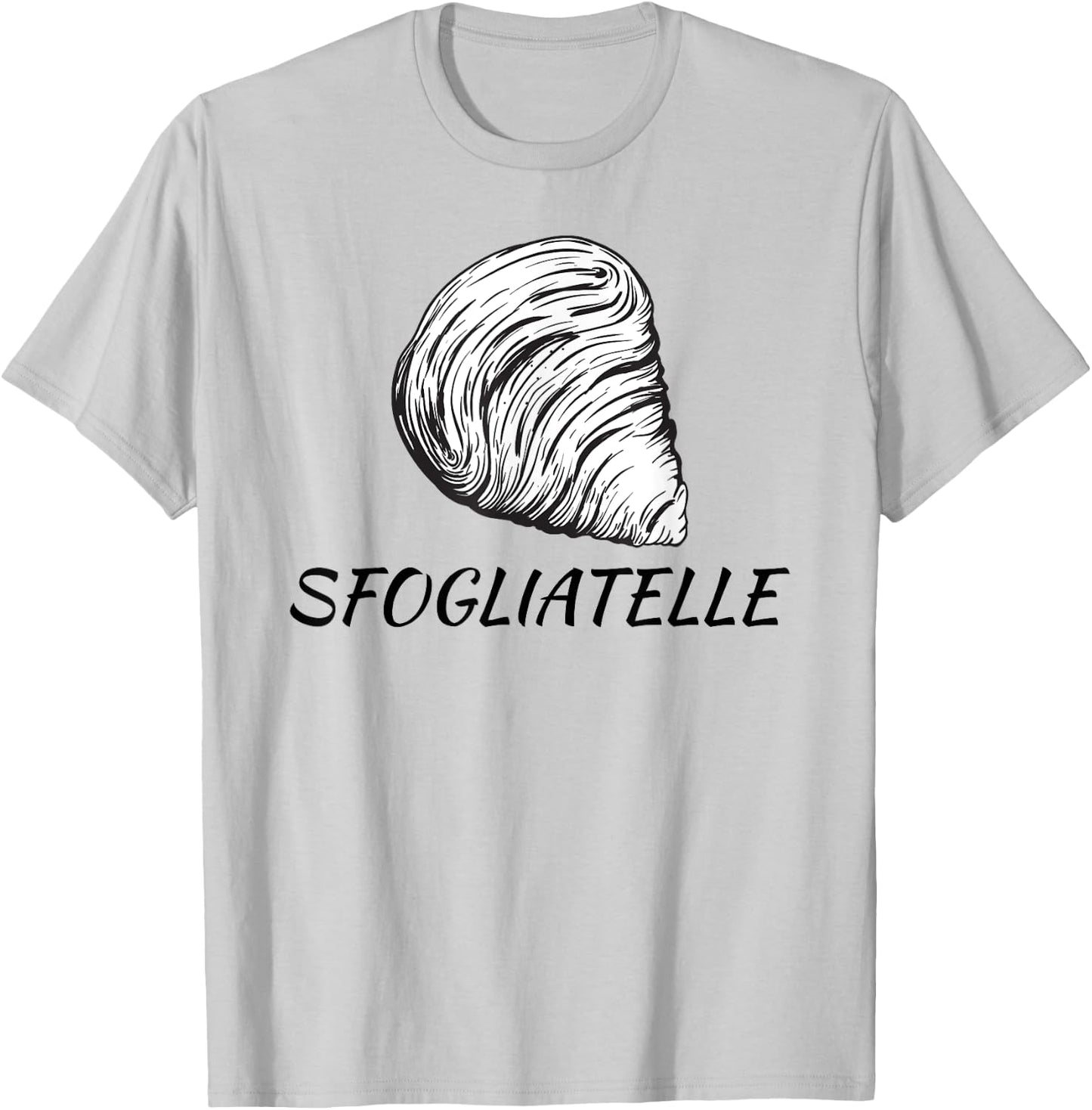 Sfogliatelle Design | Italian Pastry Graphic | Lobster Tail T-Shirt - T-Shirt | Ash