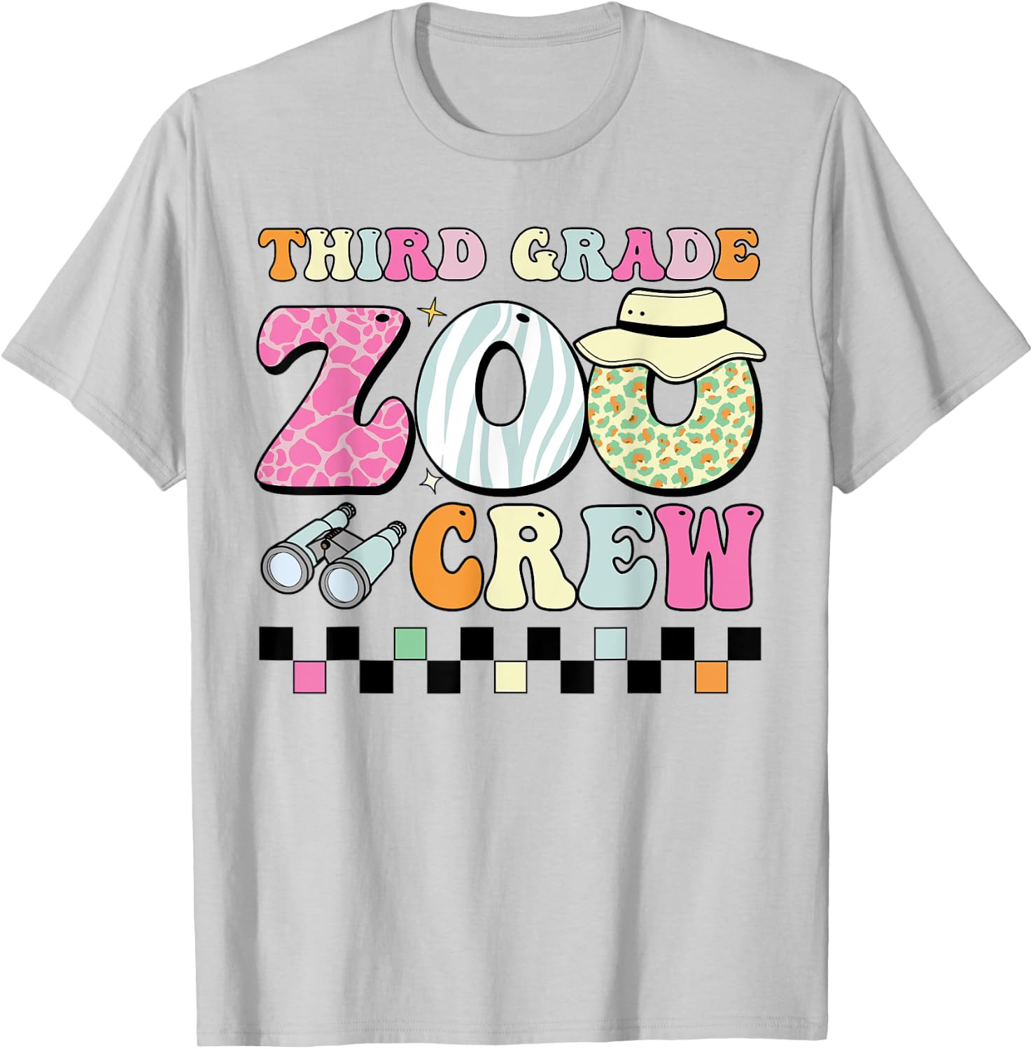 Field Zoo Trip Shirt For Teacher, Third Grade Crew Women Kids T-Shirt - T-Shirt | Ash