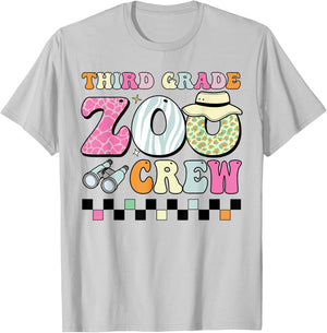 Field Zoo Trip Shirt For Teacher, Third Grade Crew Women Kids T-Shirt - T-Shirt | Ash