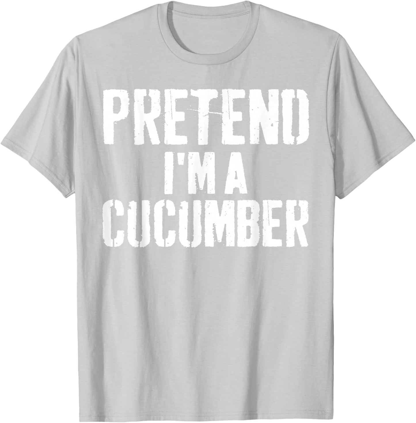 Lazy Easy Halloween Costume Pretend I'm A Cucumber T-Shirt - T-Shirt | Ash