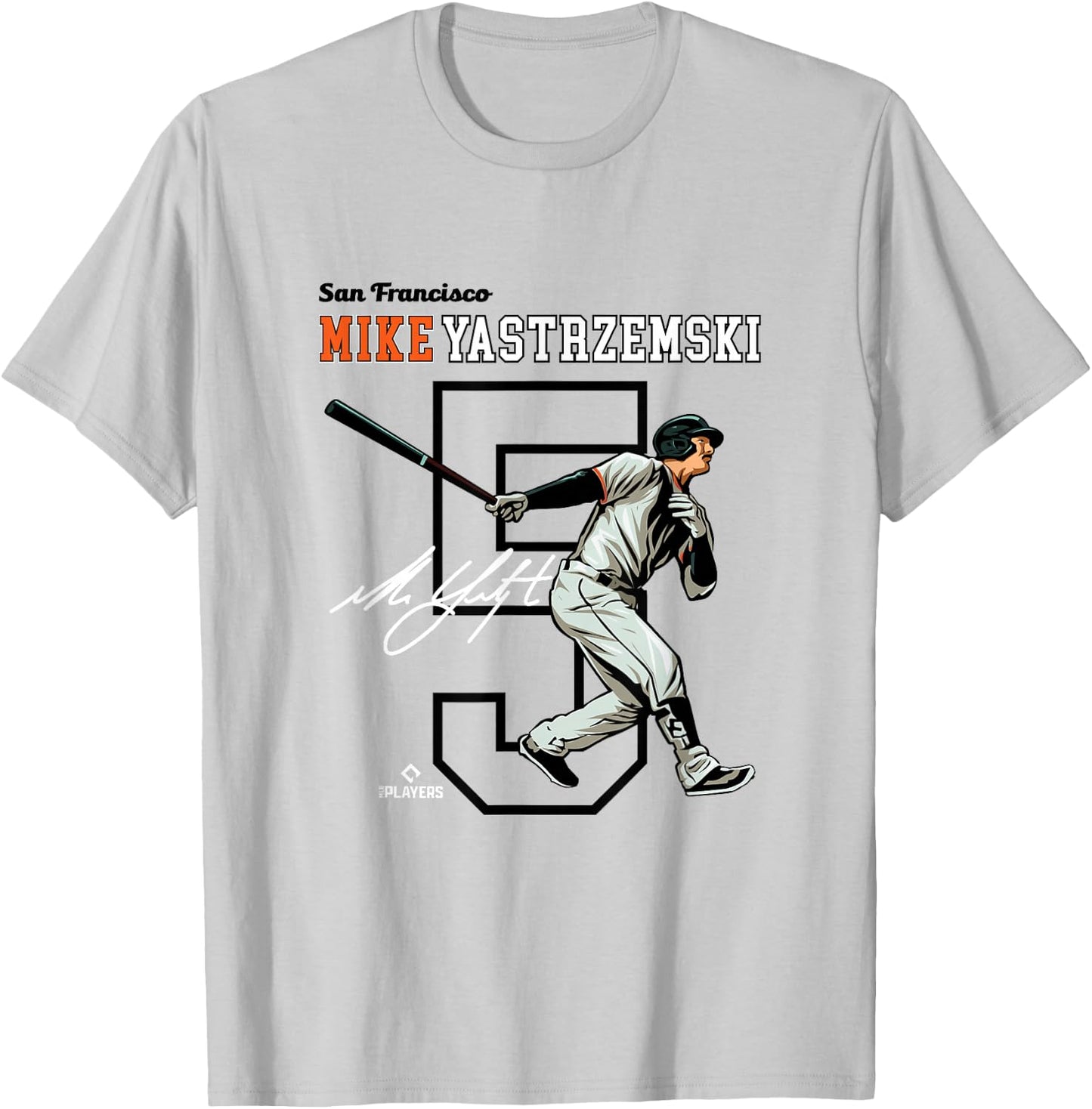 Mike Yastrzemski | San Francisco Baseball | MLBMYI3004 T-Shirt - T-Shirt | Ash