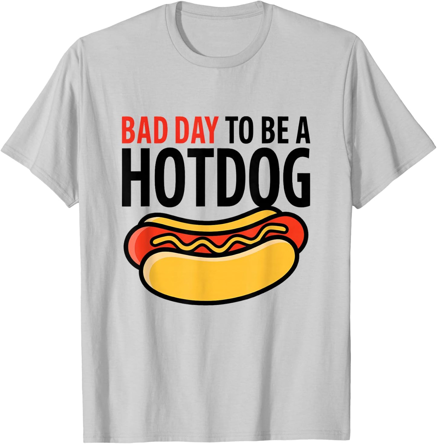 Bad Day to Be a Hotdog Funny 4th of July Kids Men T-Shirt - T-Shirt | Ash
