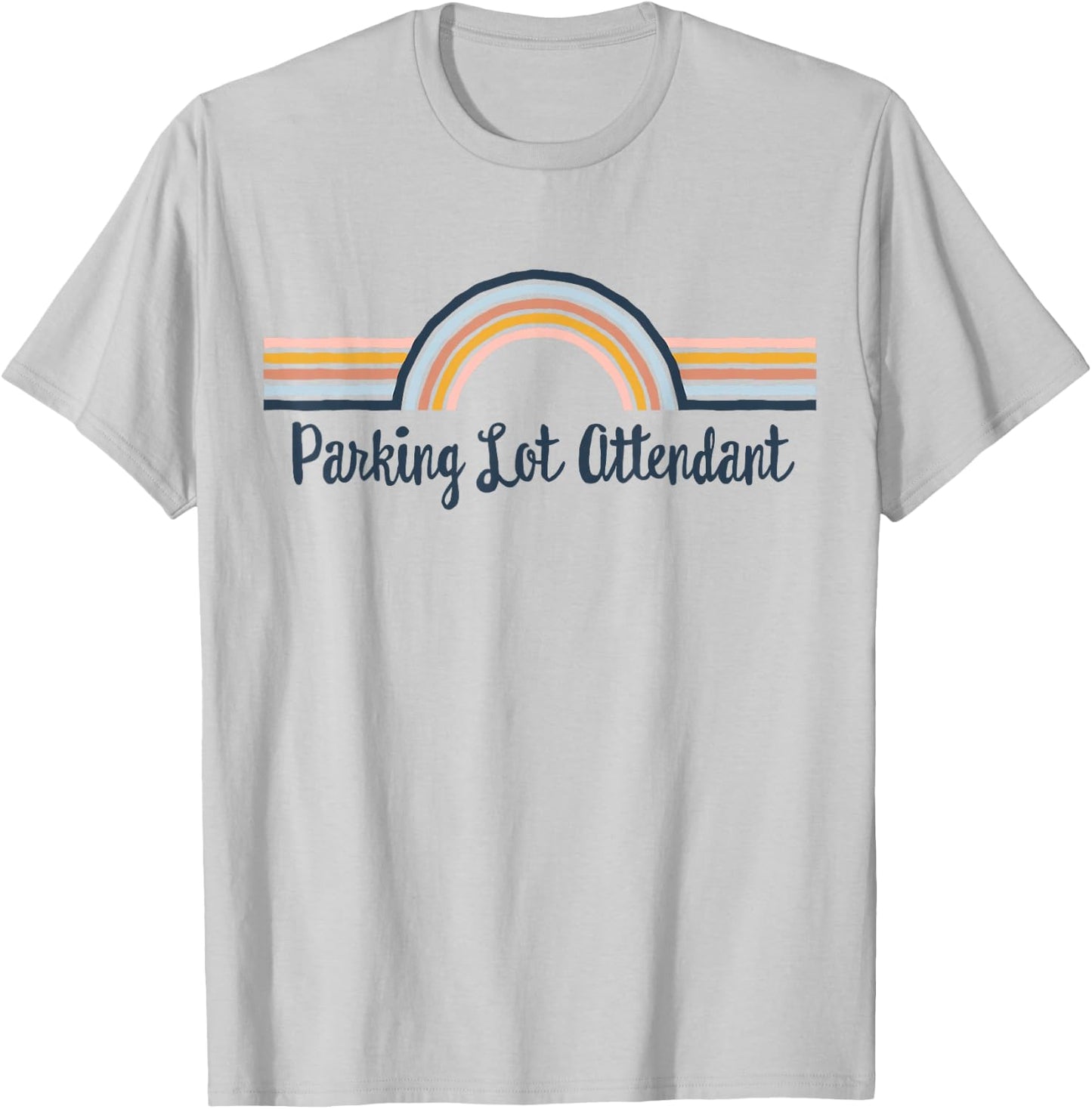 Parking Lot Attendant boho Rainbow, Parking Lot Attendant T-Shirt - T-Shirt | Ash