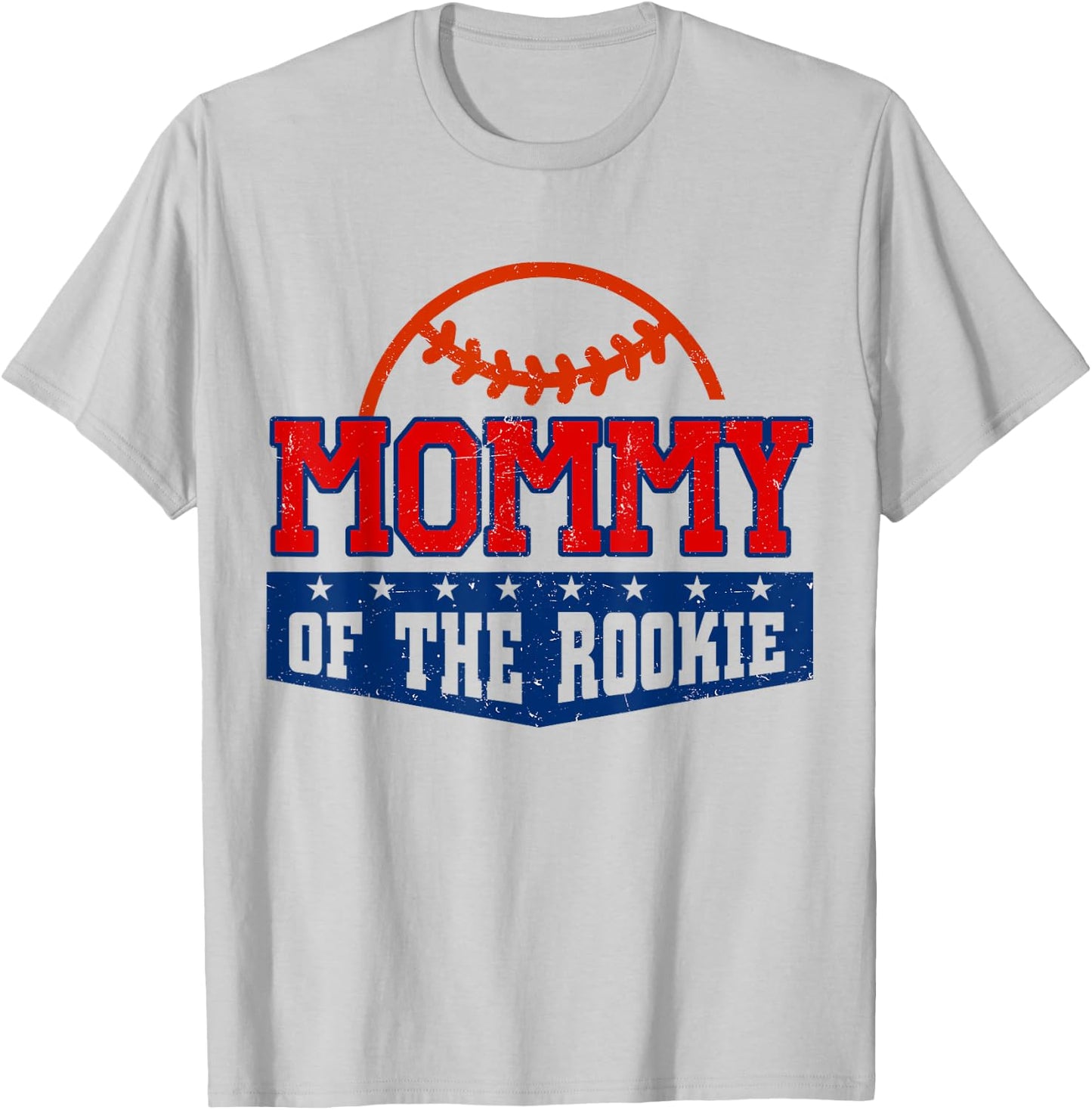 Mommy Of The Rookie Baseball 1st birthday Party Matching T-Shirt - T-Shirt | Ash