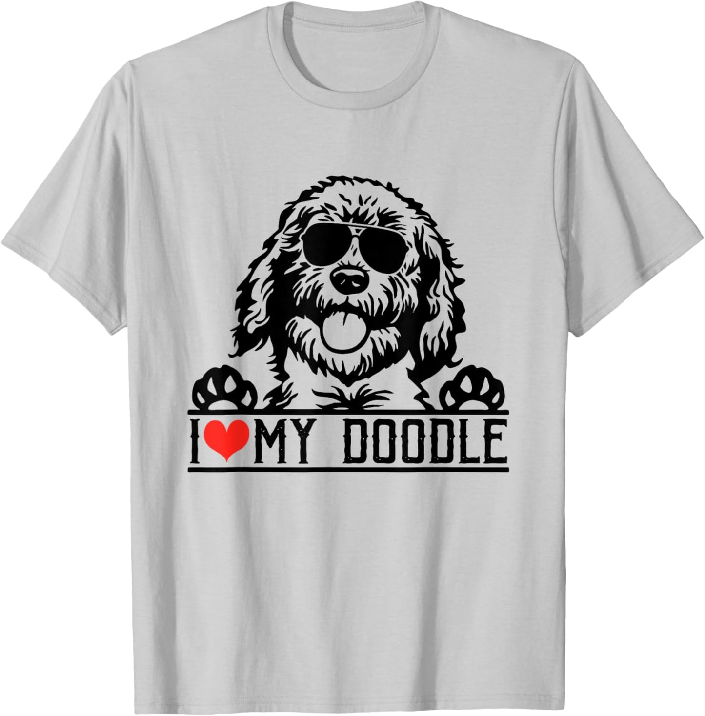 I Love My Doodle Goldendoodle Mom Labradoodle Dog Owner Women Kids T-Shirt - T-Shirt | Ash