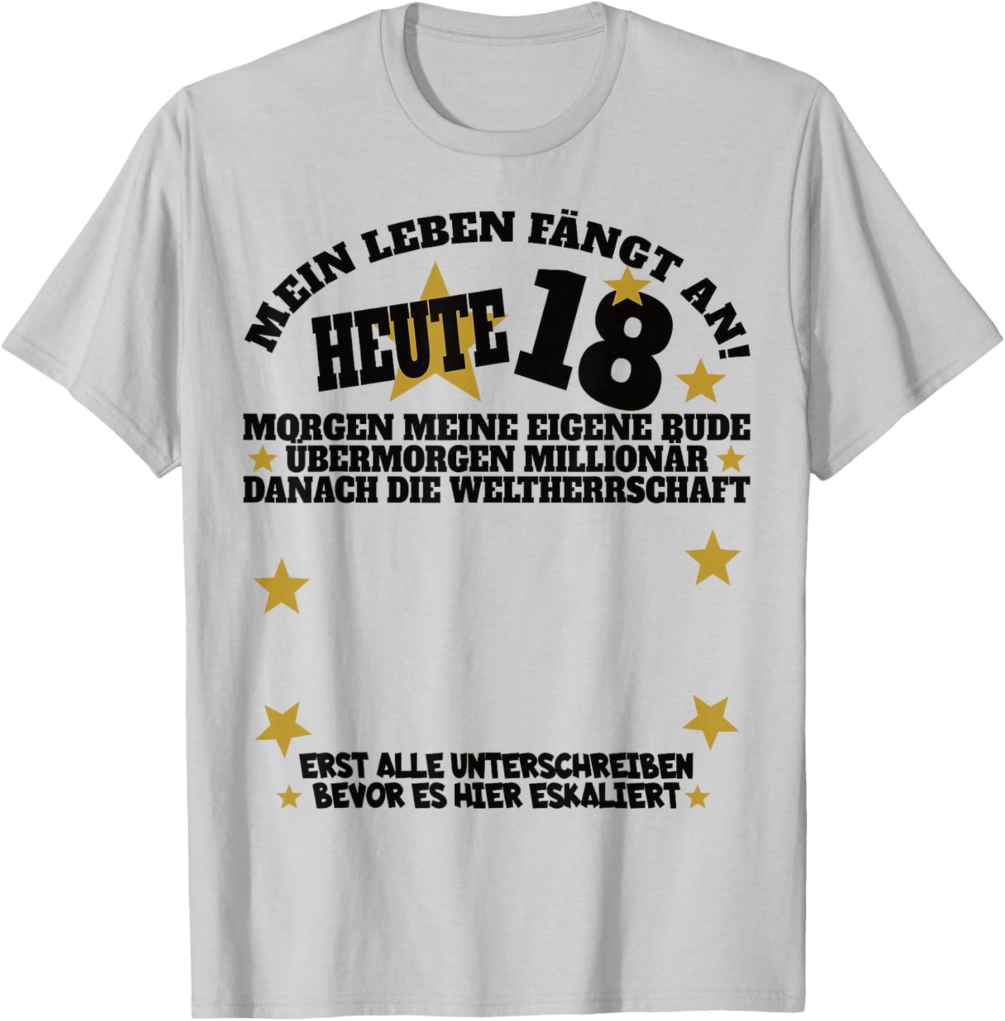 18. Geburtstag Mädchen und 18. Geburtstag Junge Gästebuch T-Shirt - T-Shirt | Ash