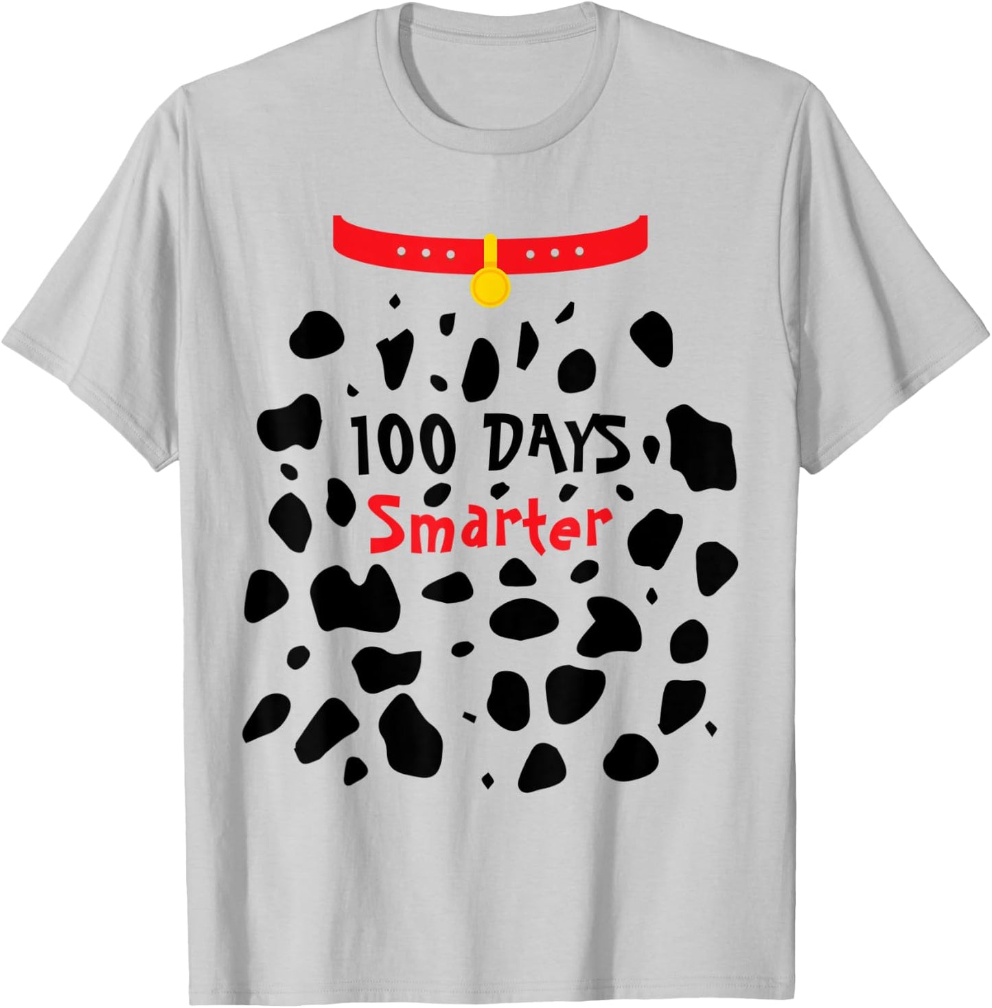 100 Days Smarter Dalmatian Dog Costume Boys Kids 100th Day T-Shirt - T-Shirt | Ash
