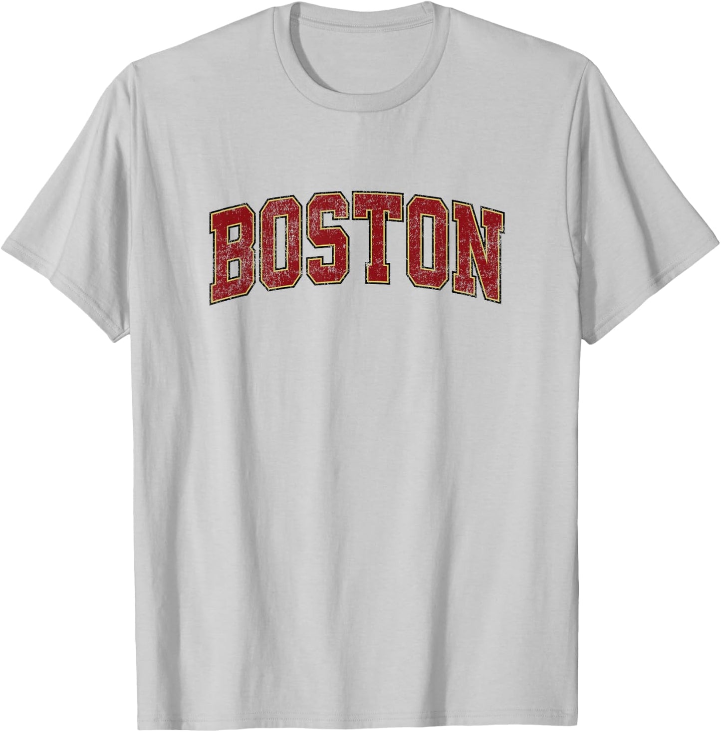 Boston Massachusetts MA Athletisches Sportdesign im Vintage-Stil T-Shirt - T-Shirt | Ash