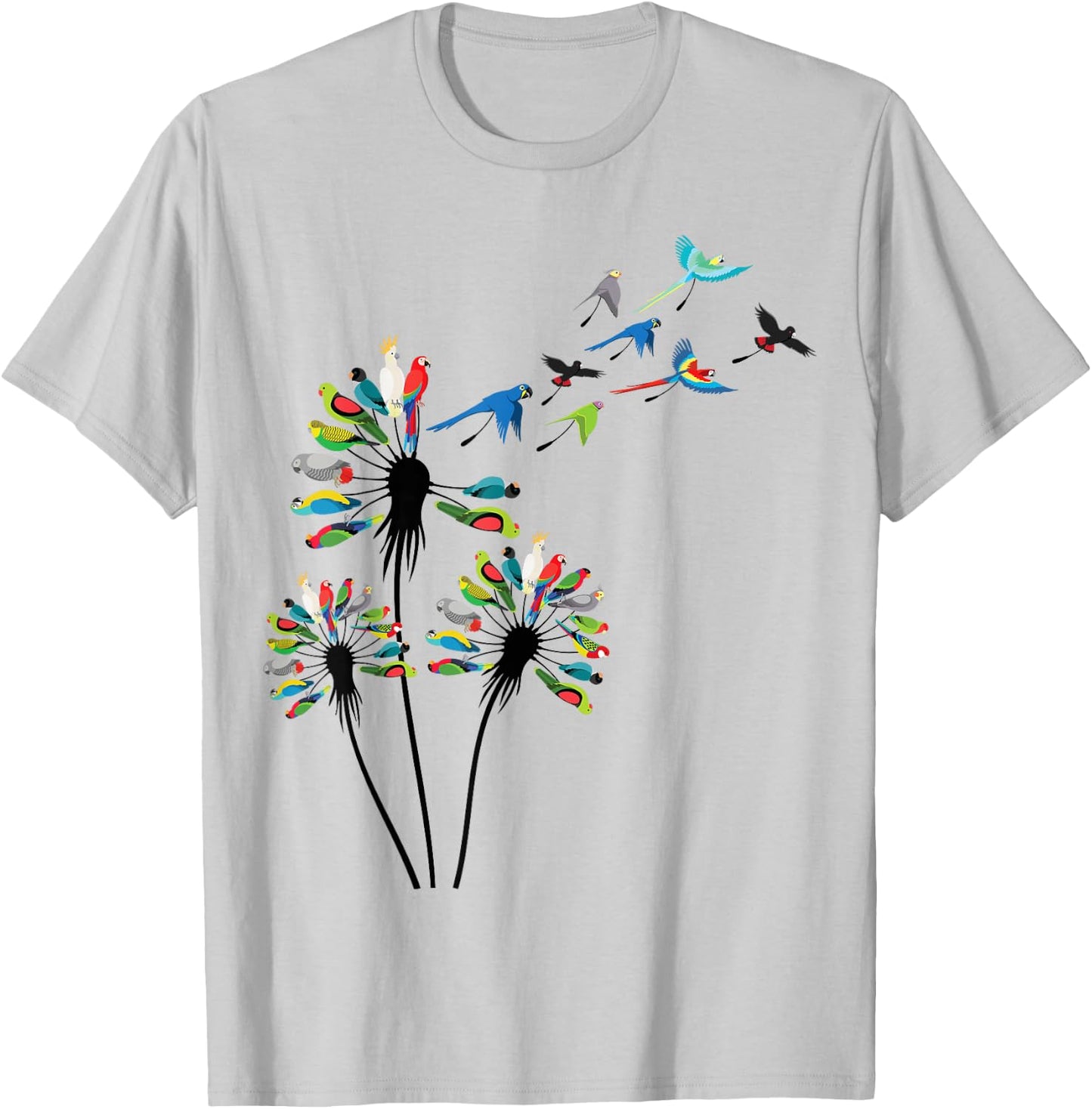 Dandelion Parrots Stuff for Parrot Lover | Parrot T-Shirt - T-Shirt | Ash