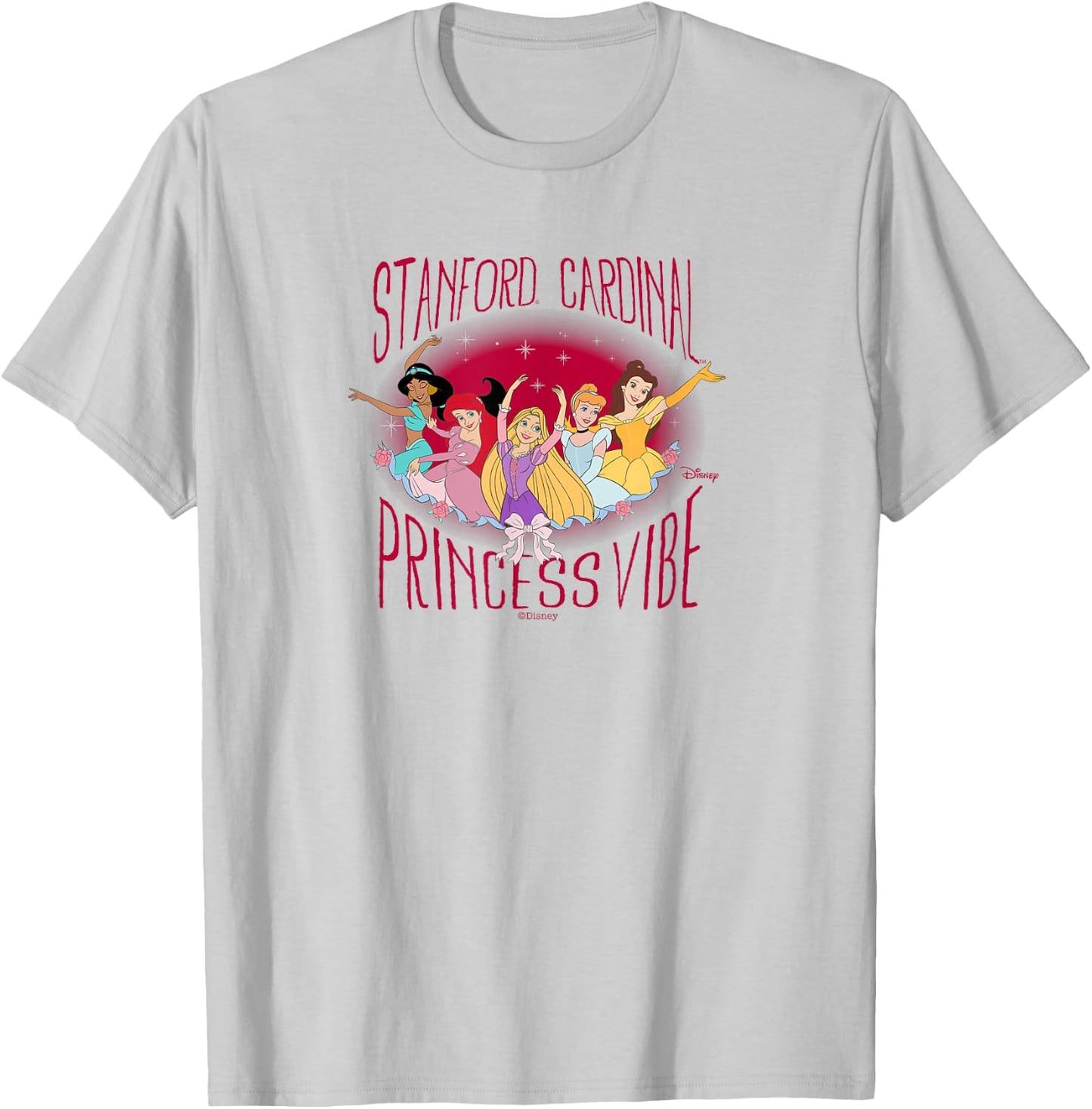 Stanford Cardinal Disney Princess Vibes White T-Shirt - T-Shirt | Ash