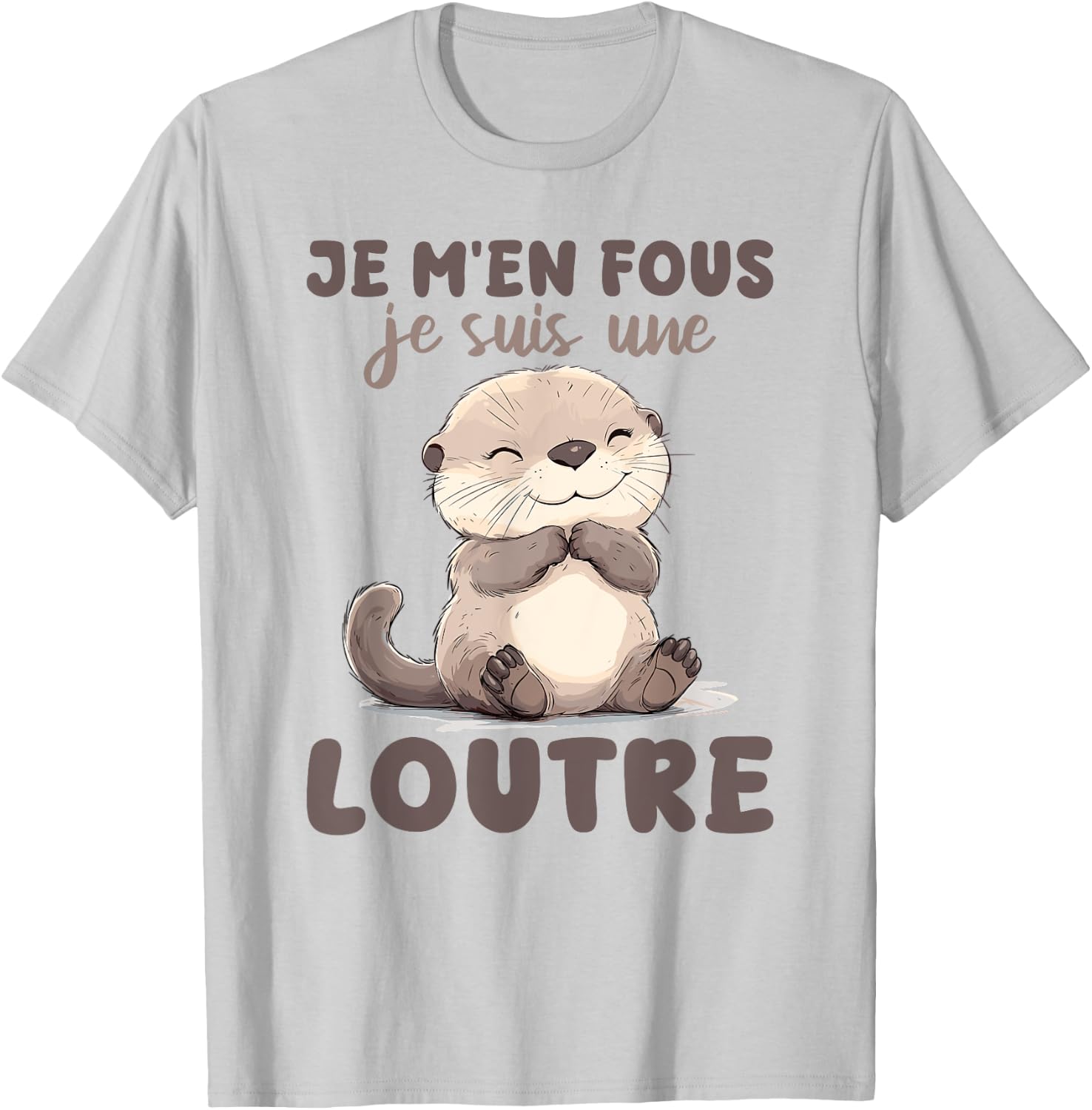 Je M'en Fous Je Suis Une Ottre Soft , white, S T-Shirt - T-Shirt | Ash